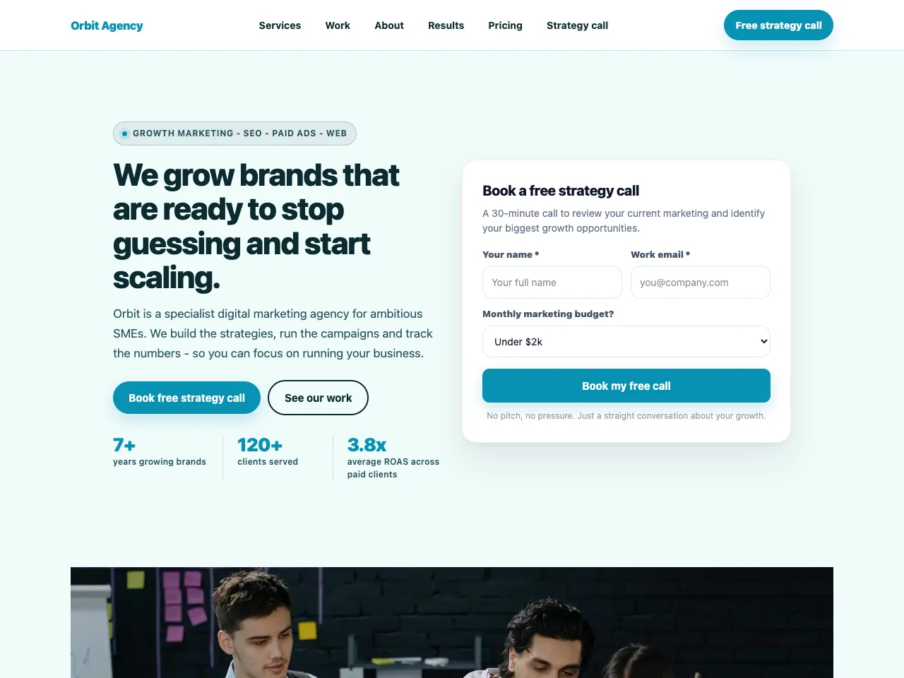 Digitalna Agencija landing page primer